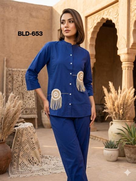 Ballika embroidery work coord set online cloth wholesale market